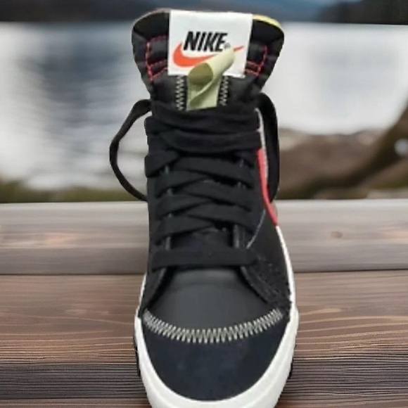 Nike men size 10 raw cut leather high top blazer - Picture 10 of 10